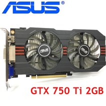 그래픽카드 데스크탑 CPU ASUS 그래픽 카드 오리지널 GTX 750 Ti 2GB 128Bit GDDR5 비디오 nVIDIA Geforce 750Ti 용 VGA 1050 GTX7