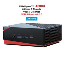 AMD-라이젠 R5 4500U R7 2700U 3750H 4800U 미니 PC 베가 그래픽 포함 4K UHD Nvme SSD 데스크탑 게임용 컴퓨터, CHINA, 32G RAM 1TB SSD + 미국, AN1 Pro R5 4500U