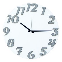 모던 빈티지 중형 벽시계 무소음 인테리어 벽걸이시계 지름 34cm 무게 550g, 시멘트 톤