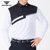 스포츠_ 다운블로우-남성 숄더배색 스판 긴팔티셔츠 5007-1M