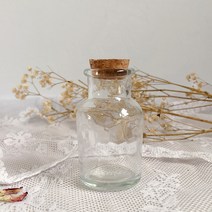 빈티지 작은 유리병 모래 60ml 표류 미니 편지지 세트, 병 (액세서리 없음)
