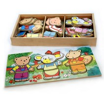 어린이집 수조작영역 동물 옷입히기 퍼즐 학습 교구 CET 21331EA, 레드팟 1