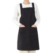킹리치 예쁜 어린이집 주방 작업용 H형 앞치마 주방예쁜 앞치마 면앞치마 바리스타앞치마 원피스형앞치마 식당앞치마, 01 앞치마 무지 블랙, 1개