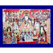 옥황종합탱화 큐빅 그림 만들기 비즈 대형 구슬자수 선물 diy 보석십자수 재료 세트, 130x180cm 전체 원형 큐빅