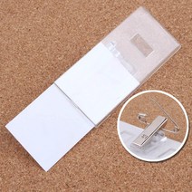 안내 홍보 사원증 아크릴 명찰 집게 5P 학교 명함케이스 신분증 가슴이름표, 5개, 70x30