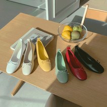 브링미[브링미슈1cm]말랑말랑쿠션 둥근코 리본플랫(6c)