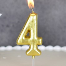 제이벌룬 숫자초 골드, 1개, 숫자4