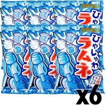 히야슈와 라무네 캔디 61g, [6개]