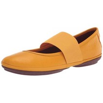 캠퍼 여성용 Right Nina 발레 플랫 다크 옐로우. 6 202299, Dark Yellow