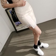 모노위크 엘리스 언발 레이스 미니스커트