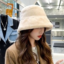숙녀 가을과 겨울 귀여운 곰 플러스 벨벳 모조 토끼 모피 3 조각 따뜻한 스카프 패딩 봉제 어부 모자