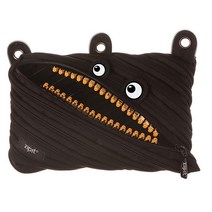 ZIPIT 글리즈 3링 바인더 연필 파우치 블랙, Jumbo Pencil Case, Black