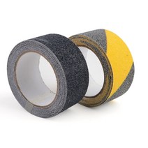 미끄럼방지 테이프 4M 논슬립 계단 경사로 현관입구 대리석바닥, 색상, 노랑+검정