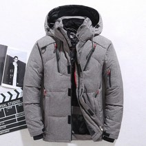 오리인형 안고자는인형 오리바디필로우 거위겨울 파카 남성 다운 재킷 남성 화이트 덕 다운 재킷 후드 야외, 03 gray_01 M