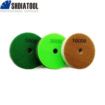 대리석연마SHDIATOOL-부드러운 돌 대리석 인조 석재 샌딩 디스크용 3 개/pk 직경 100mm/4 인치 스폰지 다이, 05 3pc Pads 1pc Backer