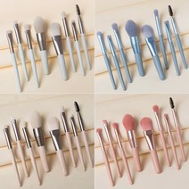 미니브러쉬8종세트 메이크업브러쉬 휴대용 멀티, 미니브러쉬8종세트_블루