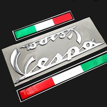 PIAGGIO Vespa GTS300 LX125 LX150 125 150 ie Sprint Primavera 300 LX LXV 스티커 용 3D 이탈리아 배지 엠블럼 데칼 키트, Silver Kit