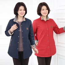 엄마옷 모슬린 체크배색 3온스 패딩 점퍼 JP210204마담 미시옷 50대 중년여성의류 60대 엄마옷 빅사이즈 할머니옷 여성옷