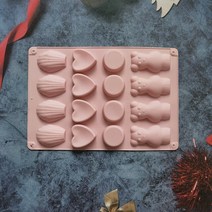 실팝 실리콘 코팅 깊은 마들렌 틀 8구 15구실리콘 마들렌 쉘 몰드 16 캐비티 쿠키 베이크웨어 가제트 미니