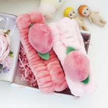 다주소 샤워밴드 달콤 복숭아 세안밴드, 옐로우, 1개