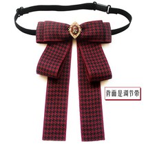 빈티지 헝겊 나비 넥타이 격자 무늬 블랙 화이트 브로치 크리스탈 라인 석 학교 유니폼 셔츠 칼라 핀 남성 여성 액세서리, 6
