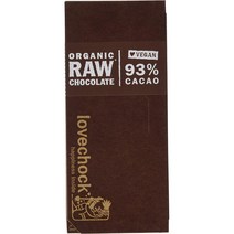 러브초크 로우 초콜릿 비건 93프로 카카오 70gr 8개 Lovechock Chocolate Vegano Puro 93, 1팩