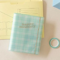 우버디즈 인생 네컷 커플 초음파 사진 미니 폴라로이드 앨범 포토북, Vintage Check