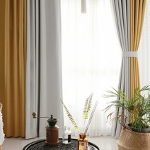 디자인누비 100% 빛차단 아이뎀 암막커튼 핀스타일 125x230cm