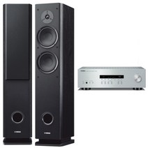 [] 야마하 R-S202 + NS-F160 하이파이오디오, 스피커:스피커(블랙)