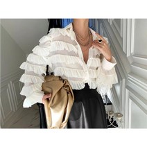 데블리 캉캉 프릴 블라우스