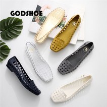 갓슈 써클홀즈 젤리슈즈 플랫슈즈