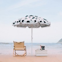 감성파라솔 태슬 비치 제주 수박 플라워 스트라이프 그늘막 트리밍 동남아 도트 프린팅 레이스, 단일사이즈, 암소