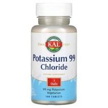 KAL 칼륨99 염화물 99mg 100정 3병 포타슘 블러드슈가 밸런스 전해질 나트륨배설