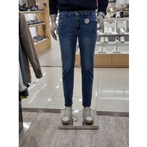 트루젠 딥블루 네이이 기본핏 스판 기모 청바지(TG0WC-PDM101)