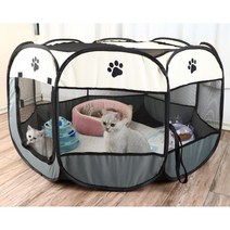 강아지 고양이 애완용 울타리 가림막 펫룸 펜스 반려견 안전울타리 새끼 애견 소형 중형 대형 케이지 반려동물 강아지가림막, 그레이