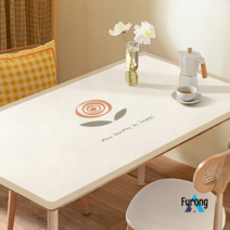 완전방수 가죽 식탁보 테이블보, 85*150cm, 봄 꽃 가지