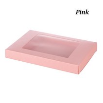 답례품상자 고급 종이가방 창사탕 선물 상자 빈티지 컬러 크래프트 종이 투명 PVC 포장 DIY 케이크 가방, 06 Pink-12.5x8.5x1.5cm_01 기타