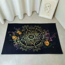 로맨틱 플라워 타로 스프레드천 러그 매트, (소) 세로50cm × 가로 80cm