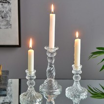 크리스마스 촛대 크리스탈 캔들 홀더 유리촛대 파티용품 데코, 01 캔들홀더 미들 다이아몬드