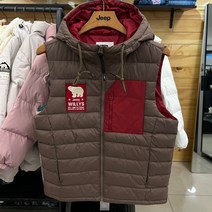 지프 남여공용 후드 패딩조끼_GK4JPU644_BE_IS