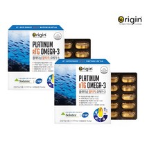오리진 플래티넘 알티지 rTG 오메가3 60캡슐x2박스 초임계 고함량EPA+DHA1200 비타민E 캐나다 혈행영양제 엔초비 멸치 순도높고중금속NO 안전성 IFOS 최고등급 무부형제, 2박스, 60캡슐