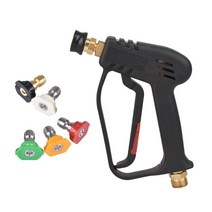 ST SHOP 압력 와셔 건 5 비누 노즐 팁 4000 PSI M22 피팅 빠른 연결 디자인 녹 저항 세차용 자동차 청소용, 17x16cm, 비, 플라스틱
