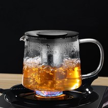 아마폴라 직화 내열 유리 차 주전자 티포트 티팟 1000ML, 혼합색상