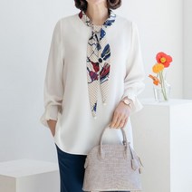 김여사 피카 진주 스카프 블라우스 엄마옷/마담옷/중년여성/40대/50대