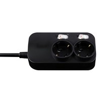 대성 플러스탭 블랙 개별스위치 2구 멀티탭 16A 250V, 블랙 개별형 2구_2m