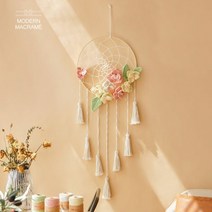 위빙클래스 드림캐쳐 재료 플라워 월행잉 트리 키링 행잉플랜트 핸드메이드 깃털 마크라메 모던 위빙룸 뜨개질DIY패키지