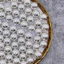 모형케이크 환갑케이크 케이크모형 돈뽑는케이크 금속 설탕 비즈 골드 실버 바 케이크 디저트 베이킹 장식, 20 14MM silver_01 10g