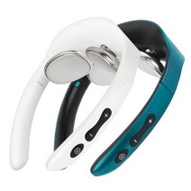 지니큐 휴대용 무선 접이식 저주파 목마사지기 온열 안마기 15단계 조절 ZQ-300MB, 화이트