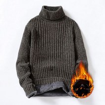 남자니트티 반집업 목폴라 앙고라 스웨터 남성 캐주얼 터틀넥 풀오버 단색 가을/겨울용 패션 스트리트웨어