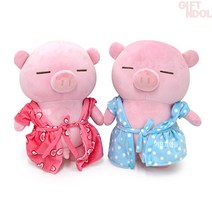 기프트앤돌 정품 로브 피기 돼지 봉제인형 30cm, 블루, 상세페이지 참조